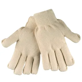 9450K MCR Safety Red Brick Gloves, Large, Terrycloth, Natural, Knit Wrist Cuff