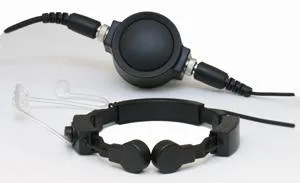 Adjustable Throat mic with Large PTT