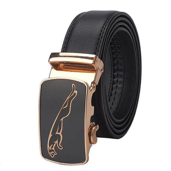 Automatic Buckle Cowhide Leather Men Belt