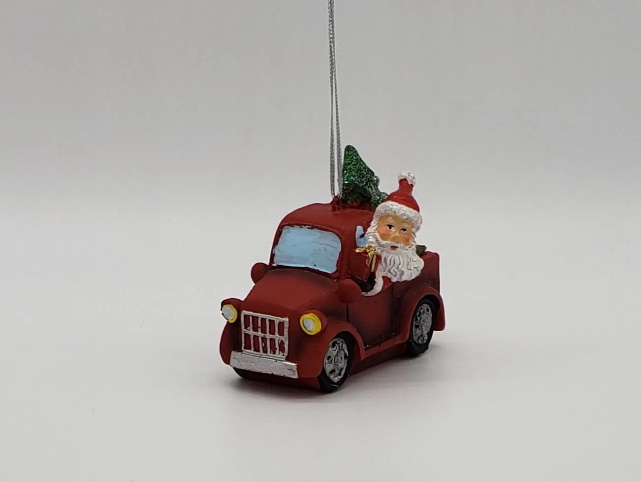 Automobile Santa & Snowman Ornament