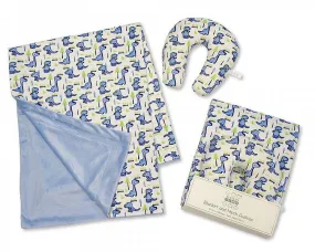 Baby Blanket and Neck Cushion Set - Boys