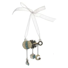 Baby Boy Ornament Rattle Blue