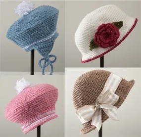 Bonnets and Berets Crochet Pattern