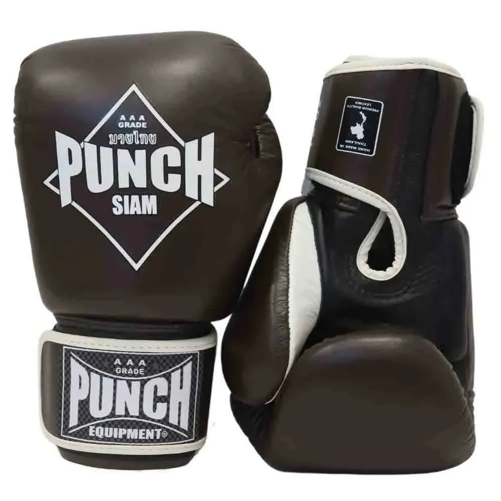 BOXING GLOVES - Siam - LEATHER - 12OZ - CHOCOLATE