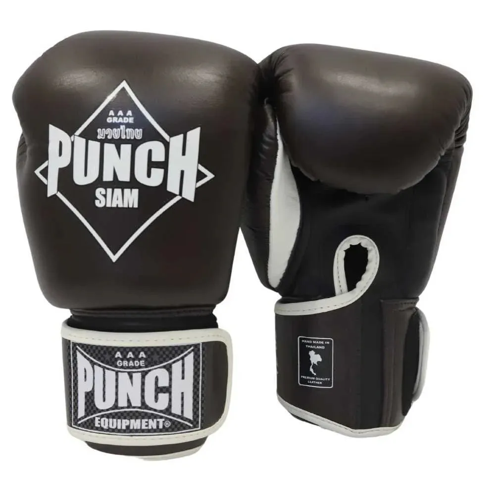 BOXING GLOVES - Siam - LEATHER - 12OZ - CHOCOLATE