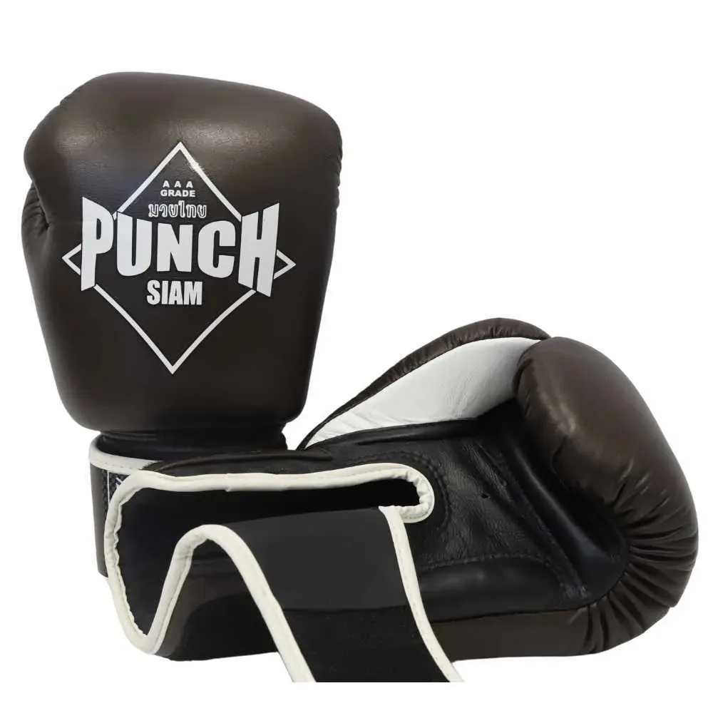 BOXING GLOVES - Siam - LEATHER - 12OZ - CHOCOLATE