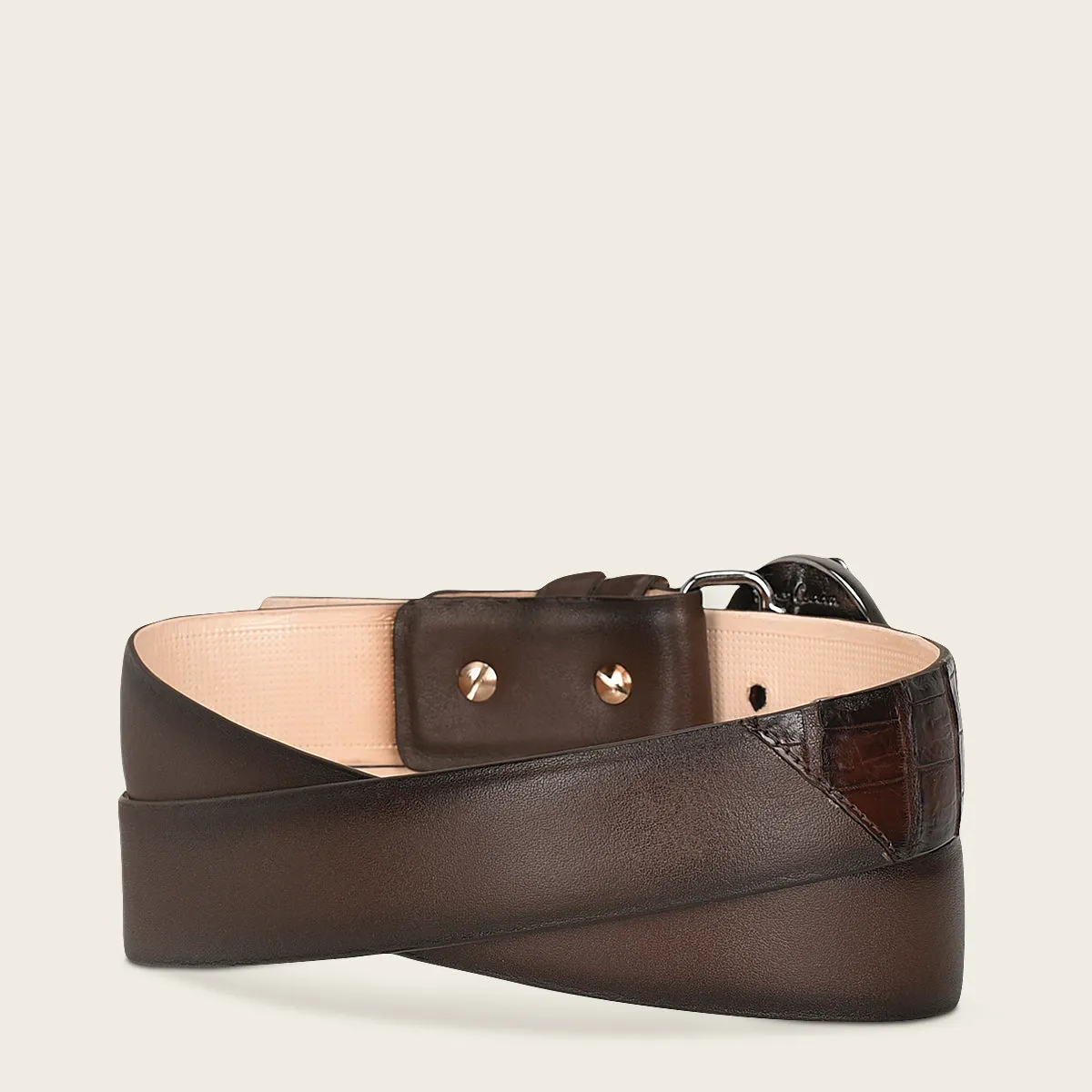 Brown cayman belt