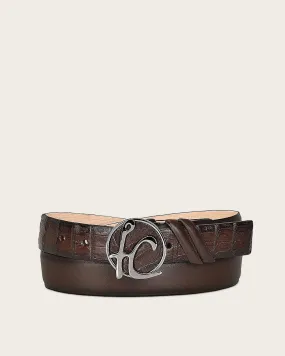 Brown cayman belt