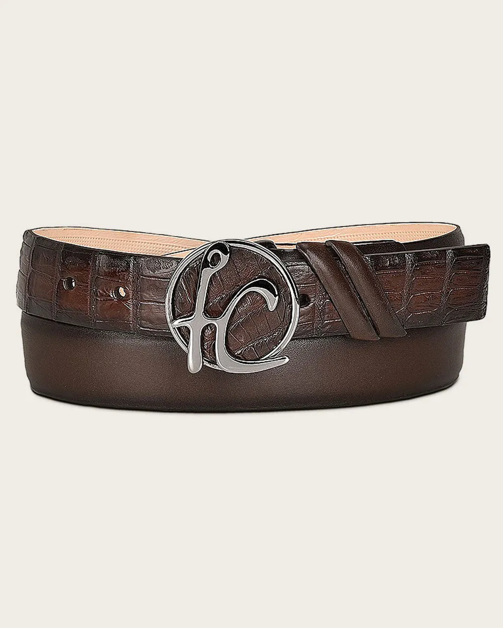 Brown cayman belt