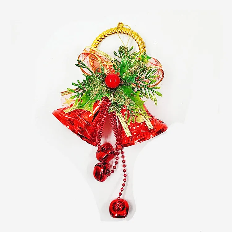 Bulk 2.3" Double Bell  Pendant Ornaments for Xmas Tree Decor Wholesale