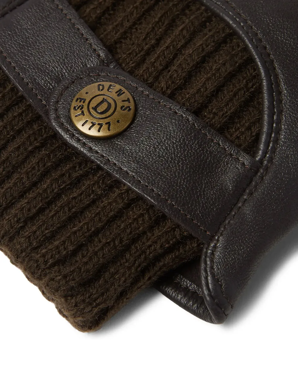 Buxton Leather Brown Touchscreen Gloves