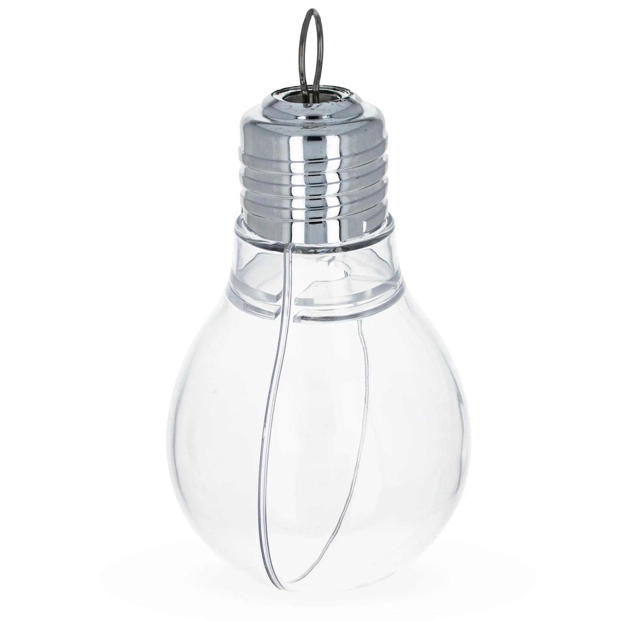 Clear Plastic Light Bulb Ornaments 5.25 Inches (133 Mm)