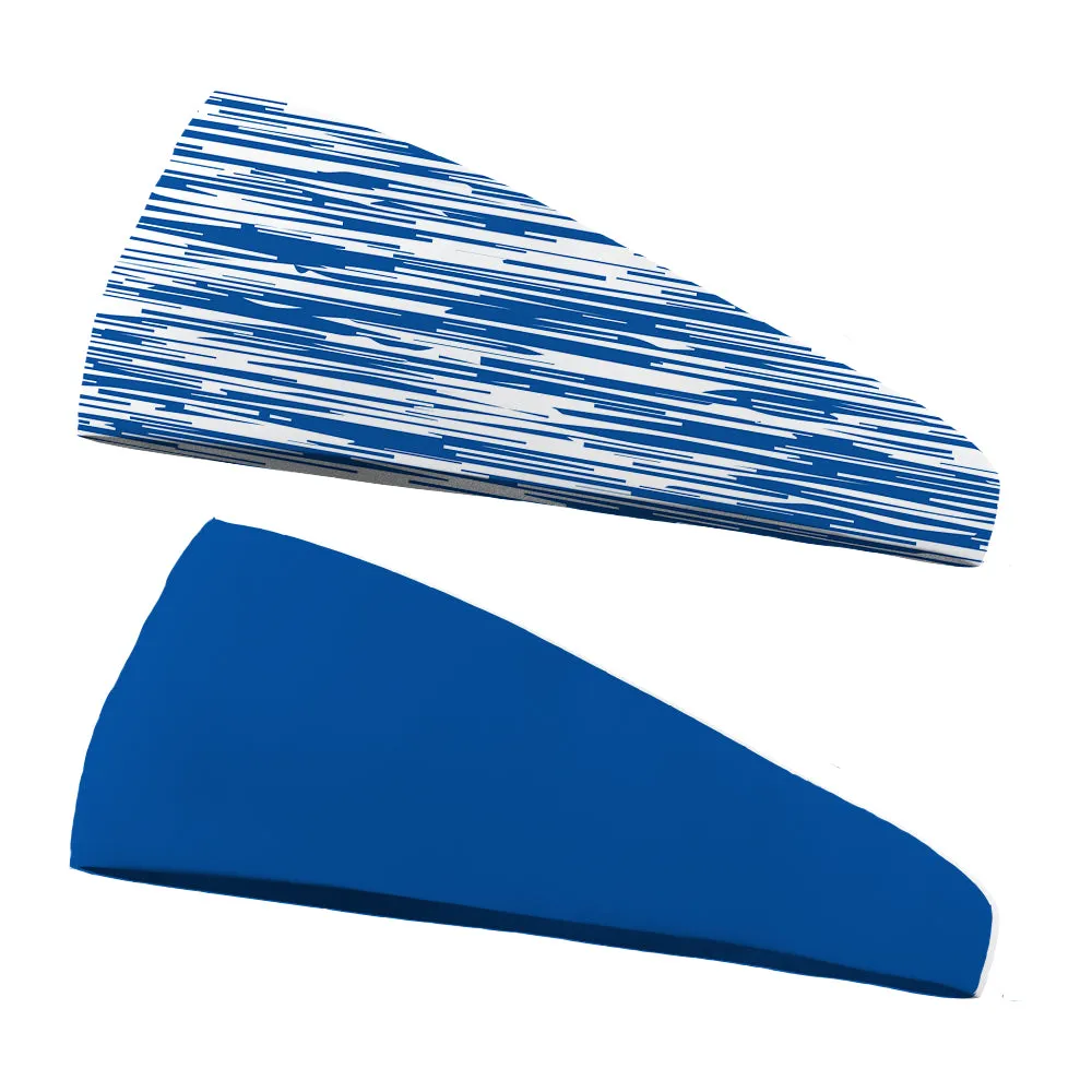 Combo Static Team Colors and Solid Performance  Wicking Headband (multiple colors to choose from)