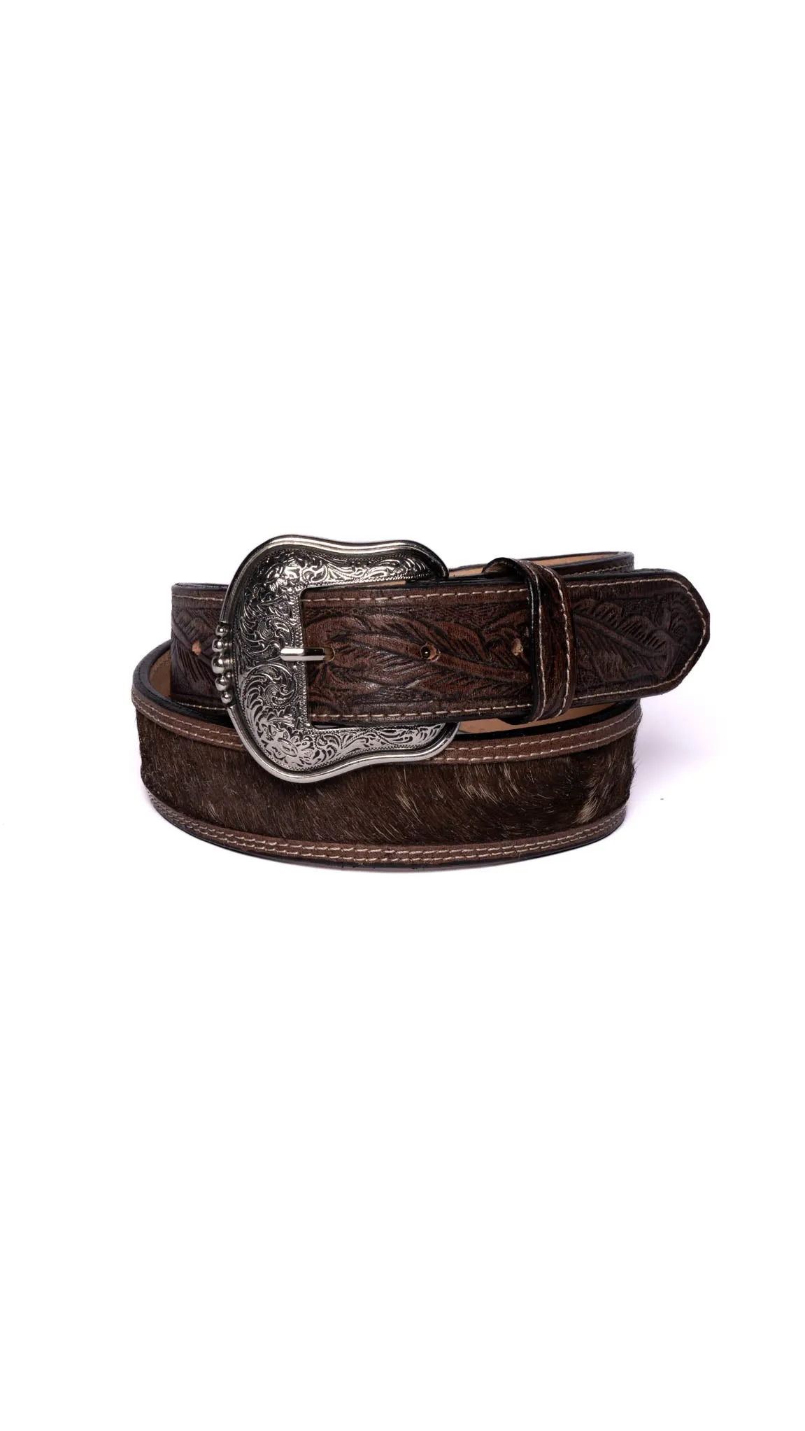 Cowhide Cincelado Cowboy Belt FINAL SALE