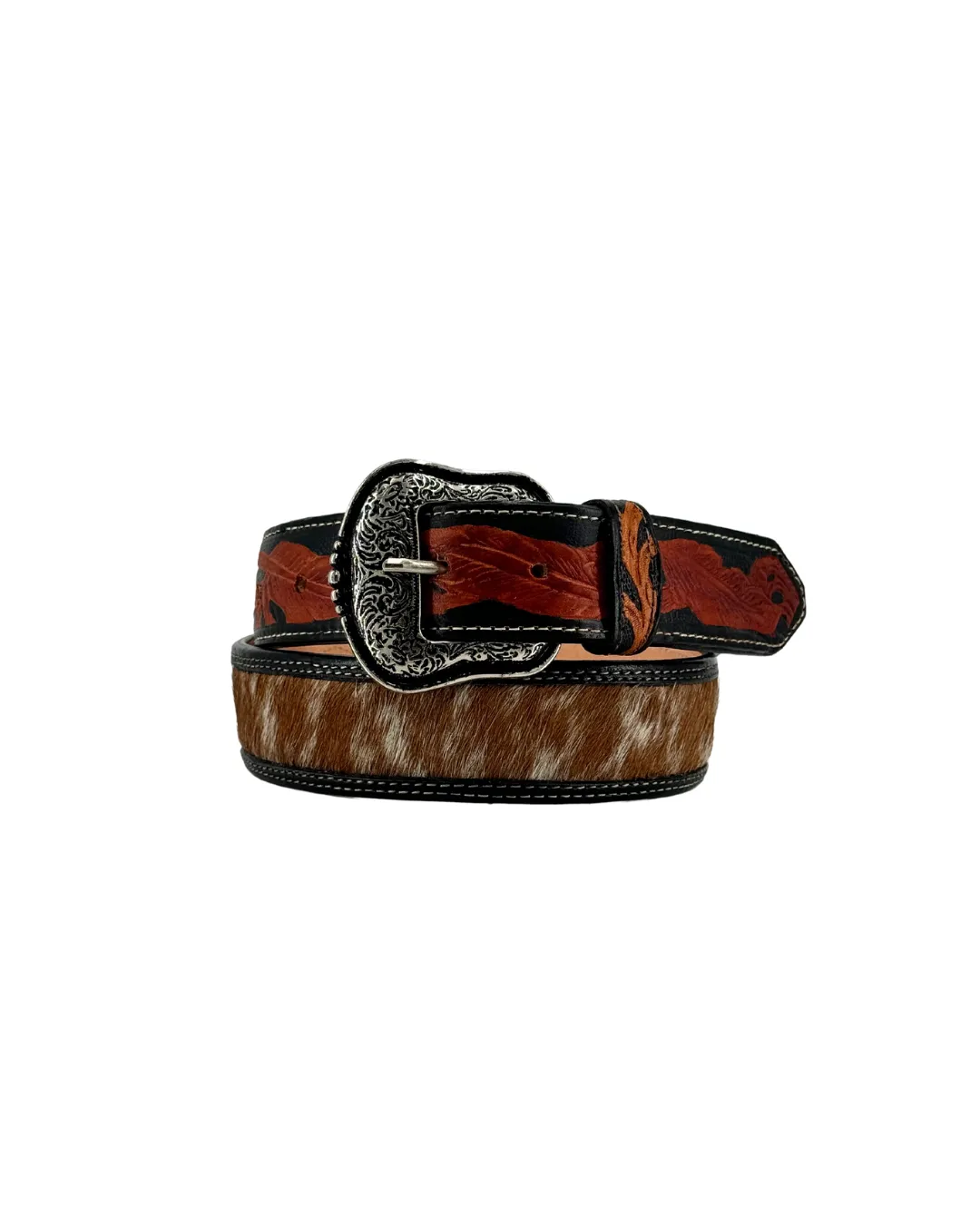 Cowhide Cincelado Cowboy Belt FINAL SALE