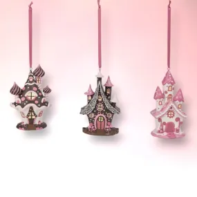 December Diamonds Candy Towne Assortment Of 3 Candy House Ornaments