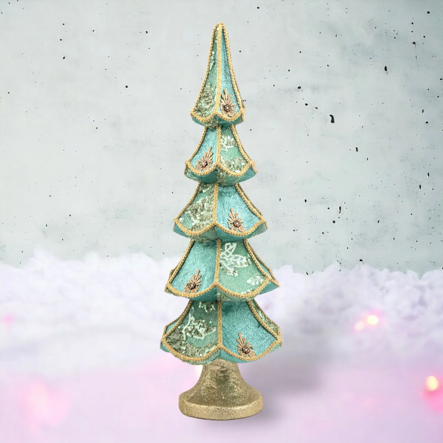 December Diamonds Wonderland 24-Inch Teal Tiered Tree