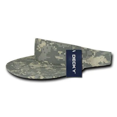 Decky Pre Curved Bill Camouflage Camo Golf Summer Sun Beach Acyrlic Visors