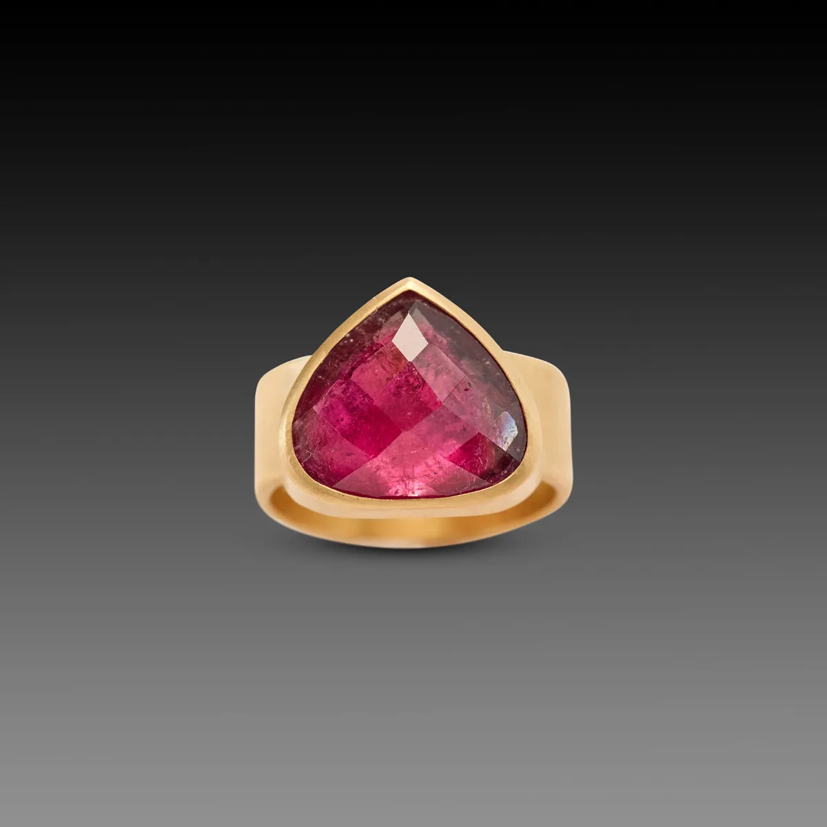 Deep Pink Tourmaline Ring