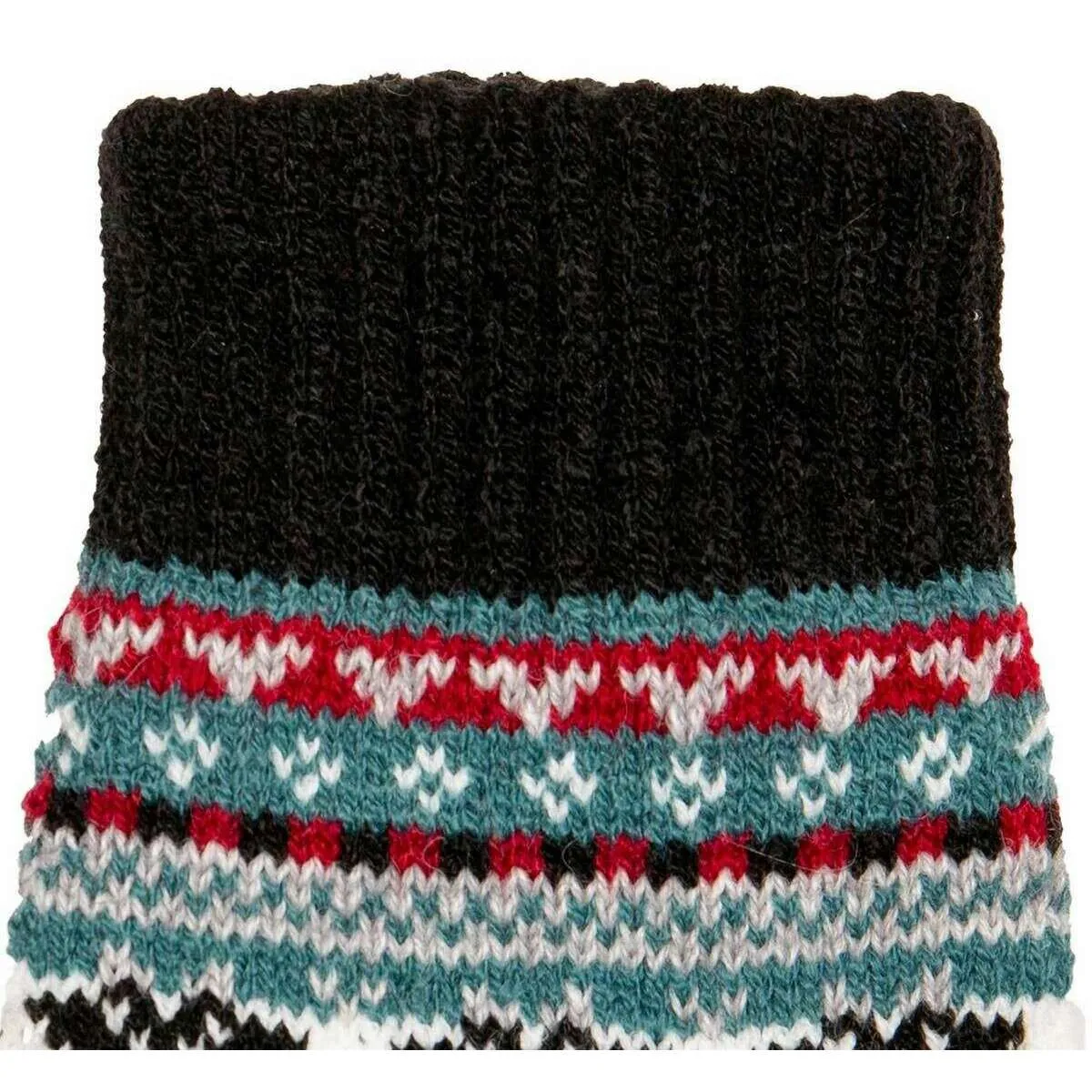 Dents Abstract Half Finger Knitted Gloves - Black