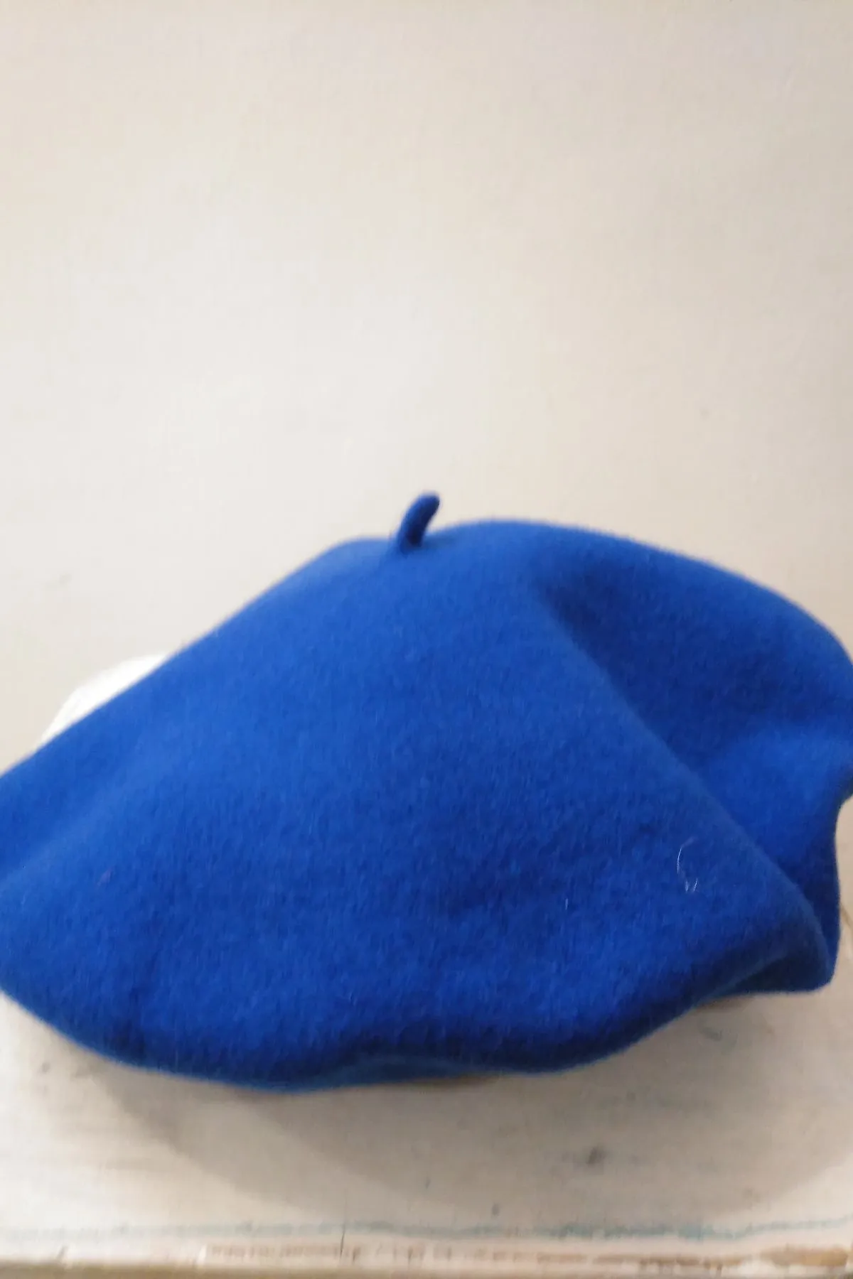 Electric Blue Merino Wool Elosegui Beret