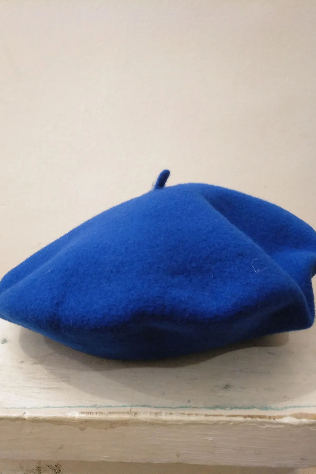 Electric Blue Merino Wool Elosegui Beret