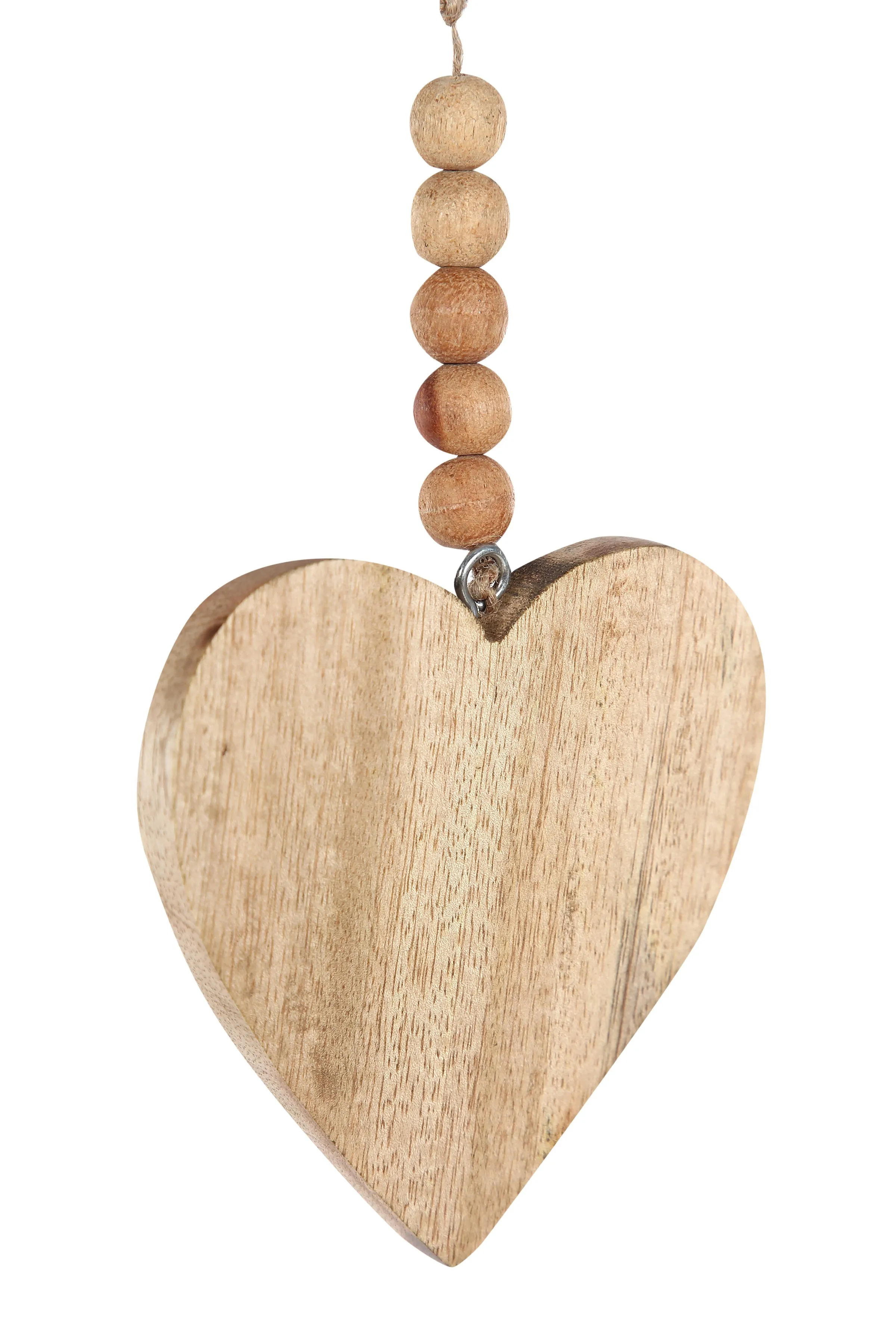 Heart Ornaments (Set of 3) | Handmade Wooden Charms