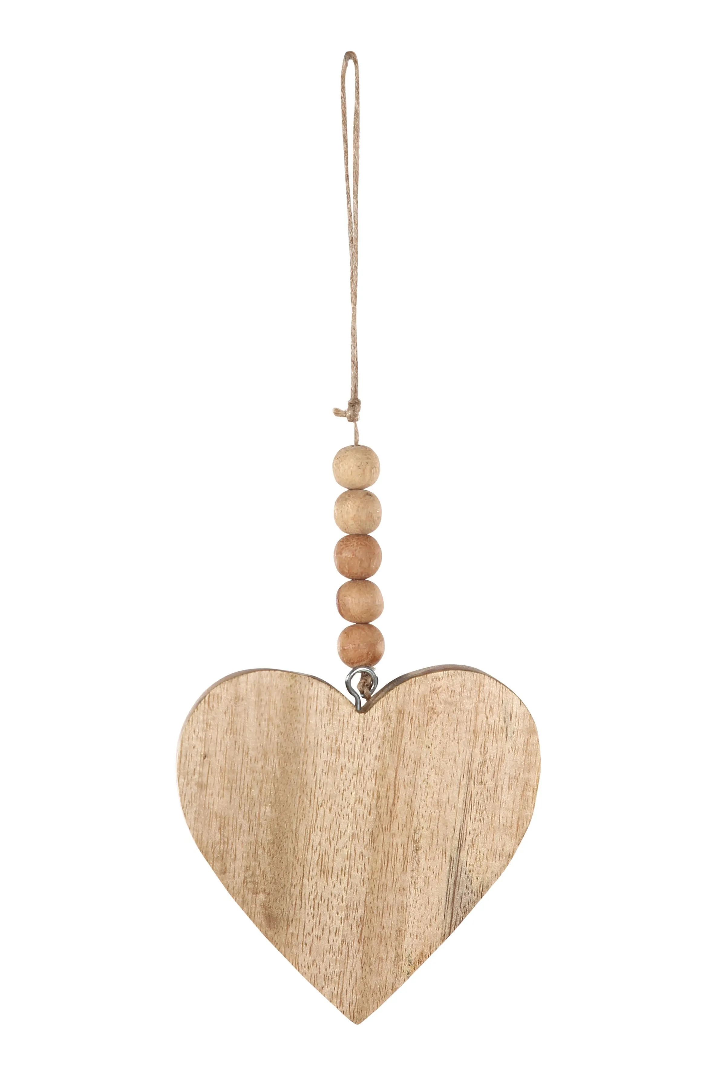 Heart Ornaments (Set of 3) | Handmade Wooden Charms