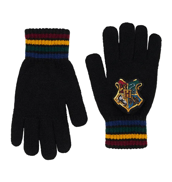 Hogwarts School Crest Knitted Gloves