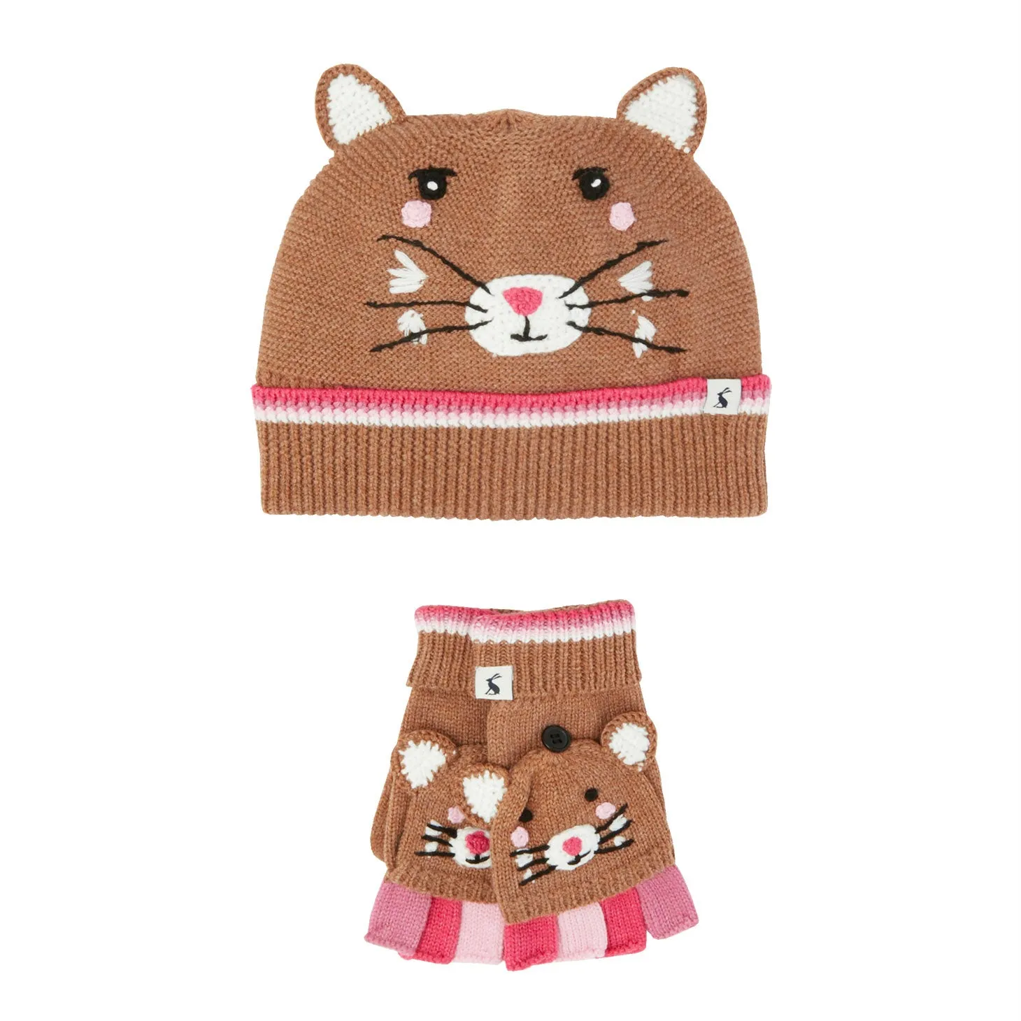 Joules Girls Chummy Character Hat And Glove Set