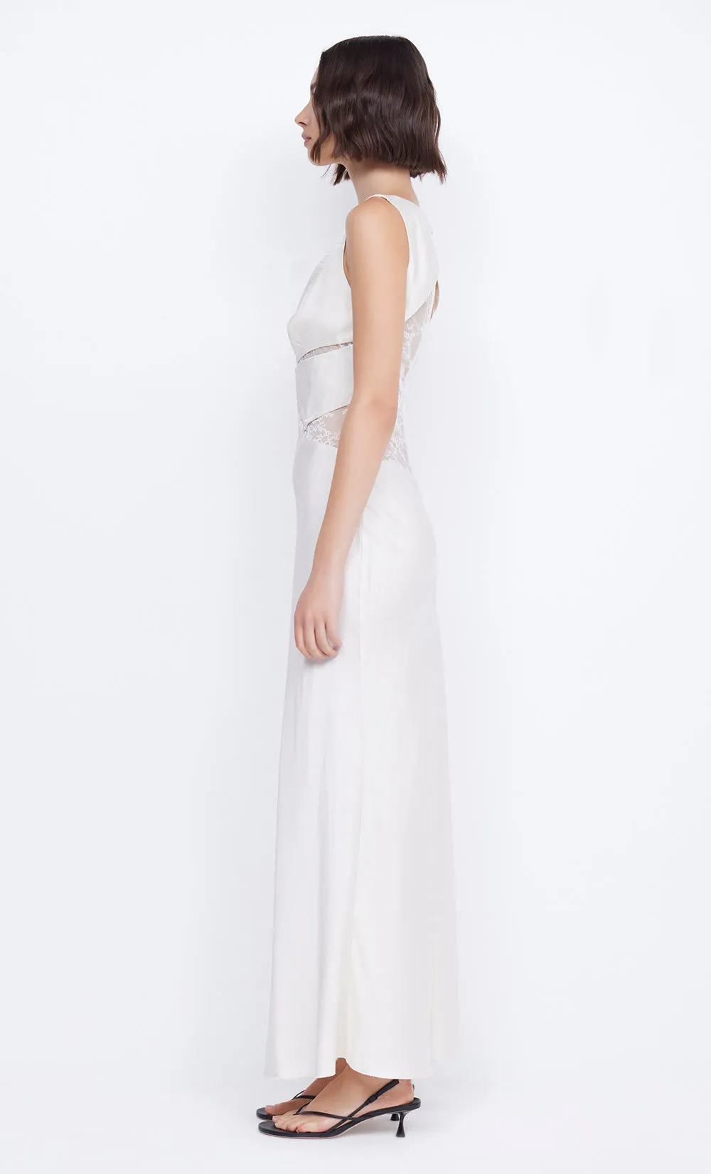 JULIETTE V NECK MAXI DRESS - IVORY