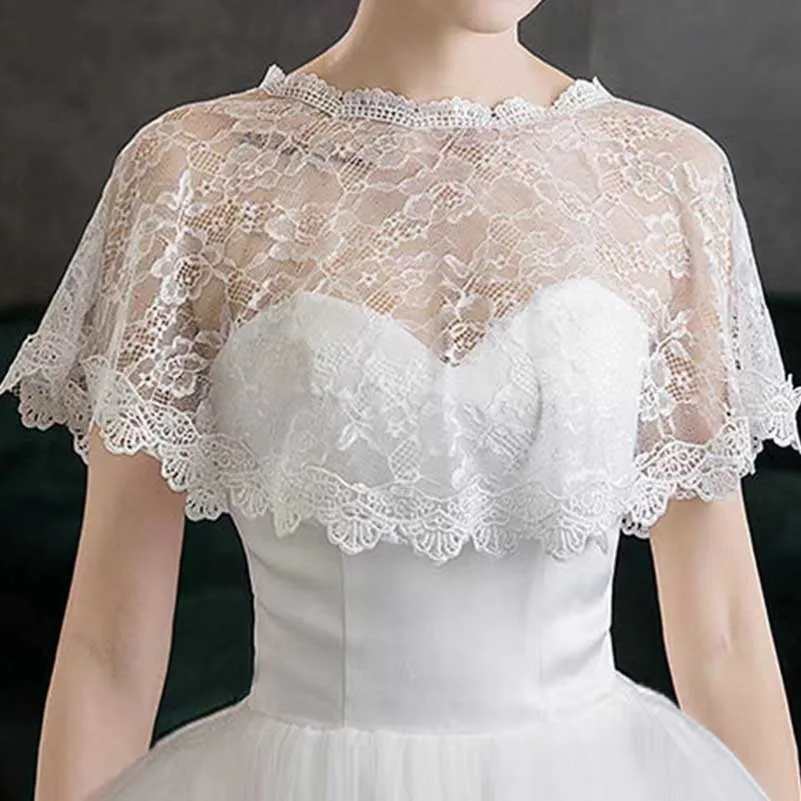 Lace Wedding Bridal Jackets Shawl Cape