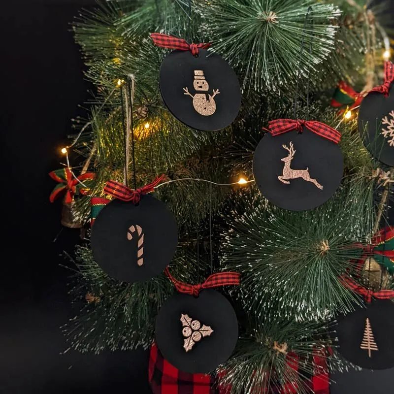 Leather Christmas Tree Charms