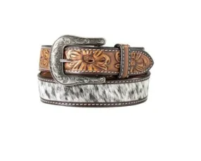 Leather Sunflower & Cowhide Women’s Belt