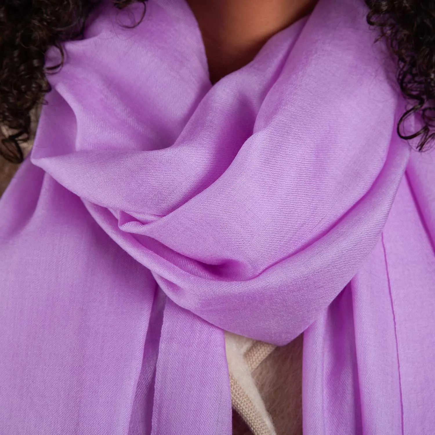 Luxe Merino Silk Shawl Lavender