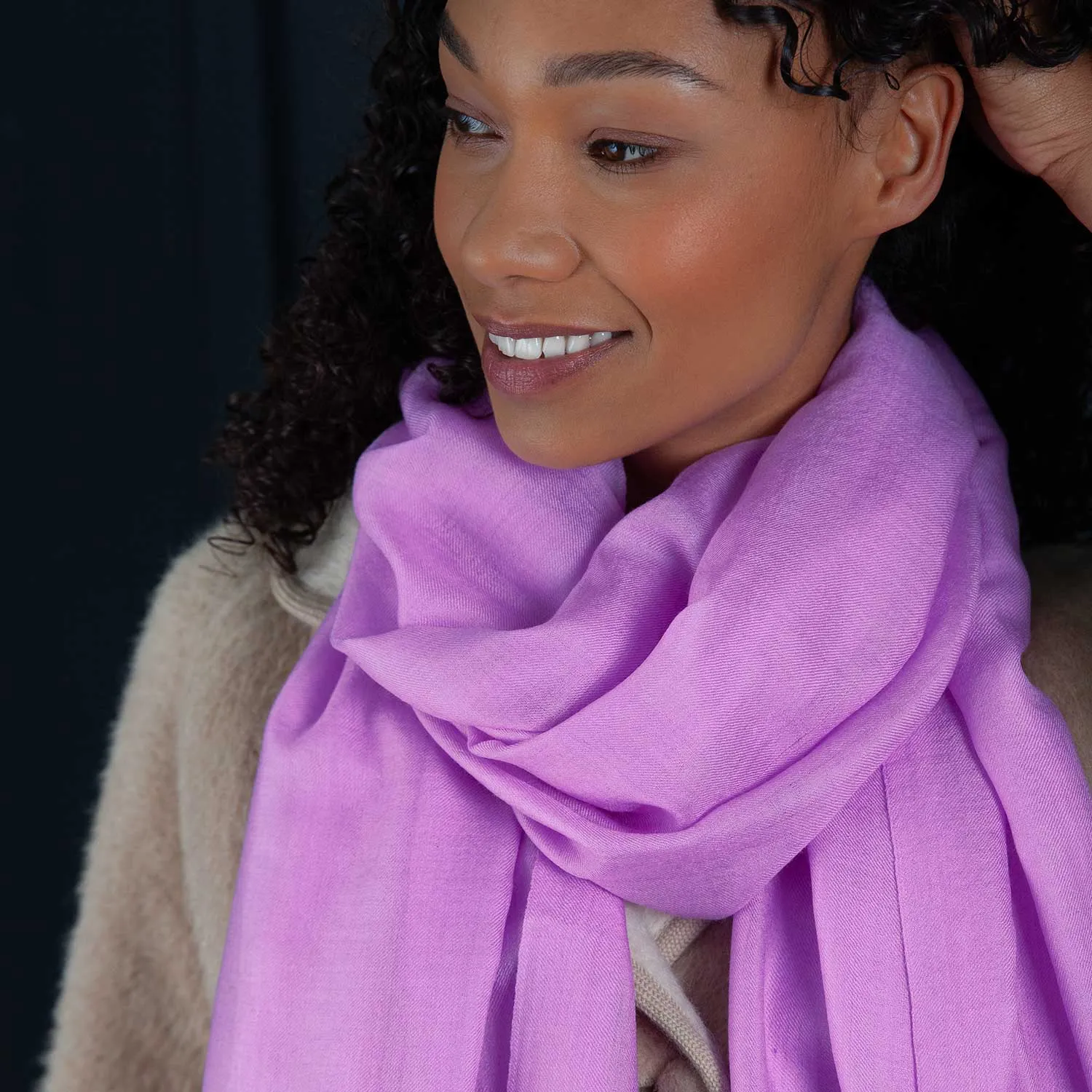 Luxe Merino Silk Shawl Lavender