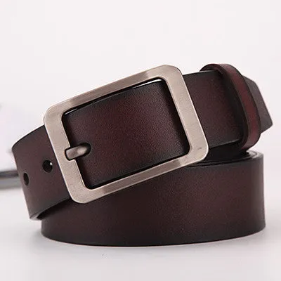 Men genuine leather luxury strap (buckle - fancy vintage look)