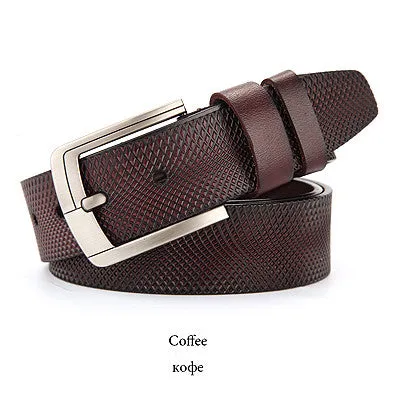 Men genuine leather luxury strap (buckle - fancy vintage look)