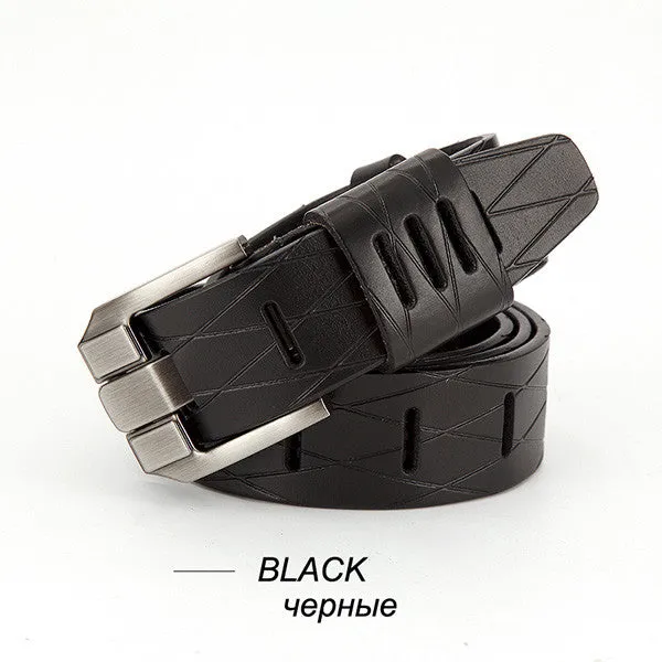 Men genuine leather luxury strap (buckle - fancy vintage look)