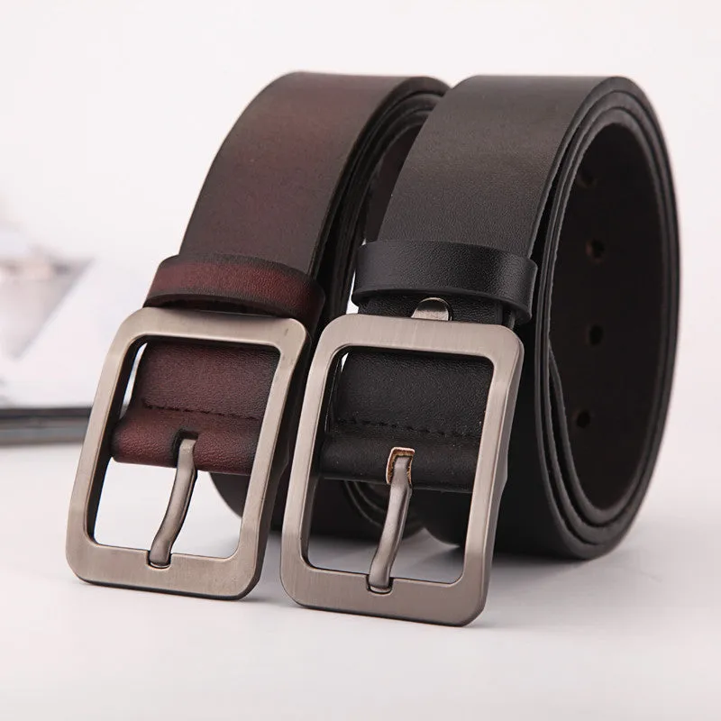 Men genuine leather luxury strap (buckle - fancy vintage look)