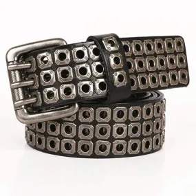 Men's Gothic Belts With Sqaure Rivets