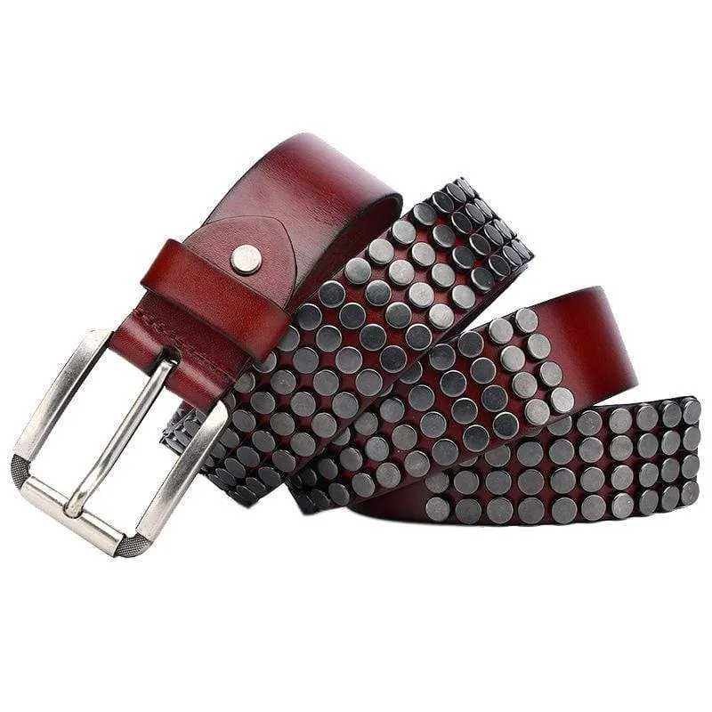 Men's Gothic Round Head Rivets Belts