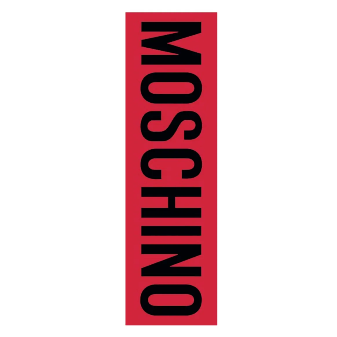 Moschino Scarf Dark Red Black Logo Design - Wool Shawl BLACK FRIDAY SALE