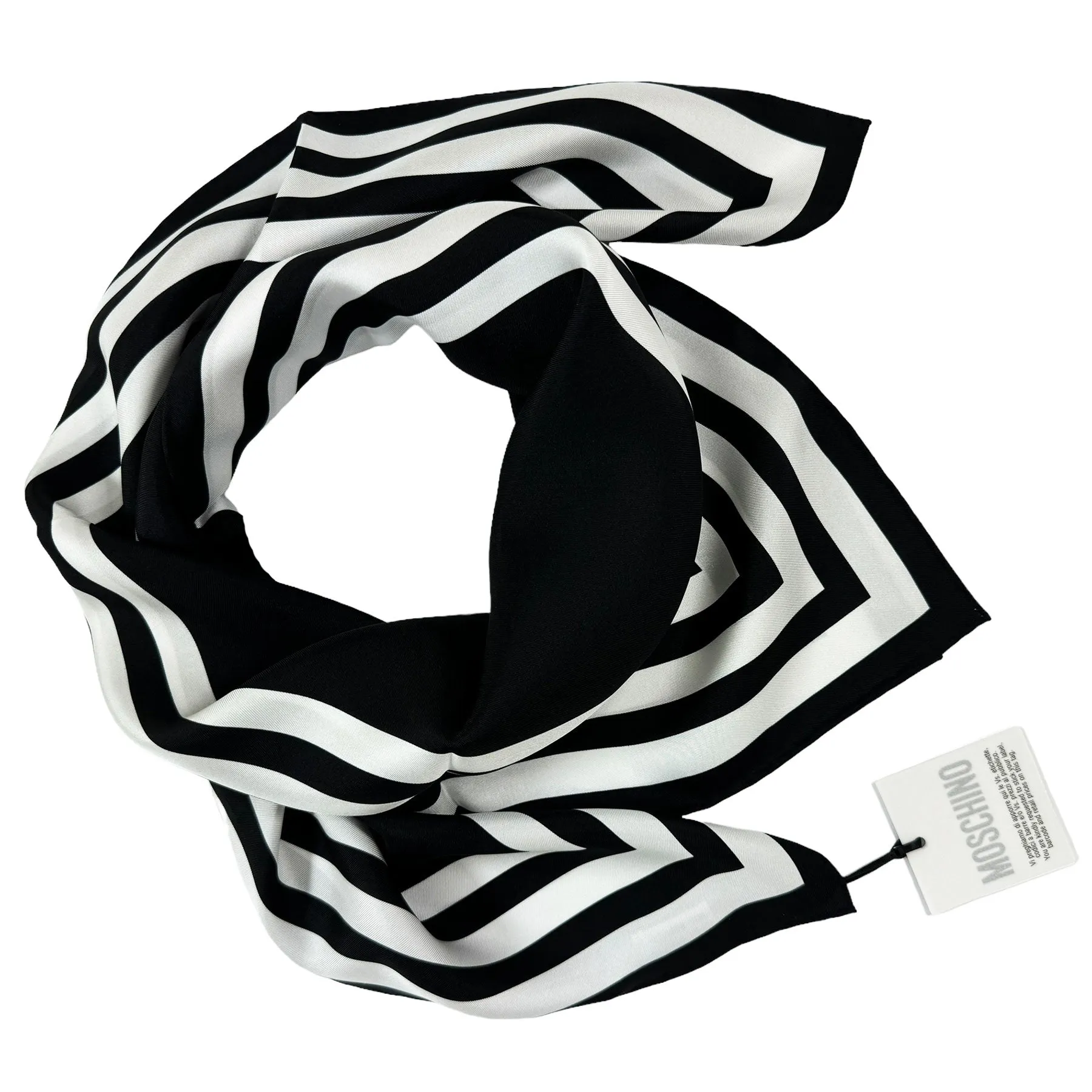 Moschino Scarf In Love We Trust - Square Silk Foulard - 2024 Collection