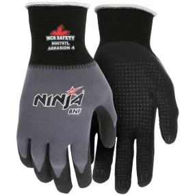 N96797S MCR Safety Ninja Gloves, Small, Nylon, Black, Knit Wrist Cuff