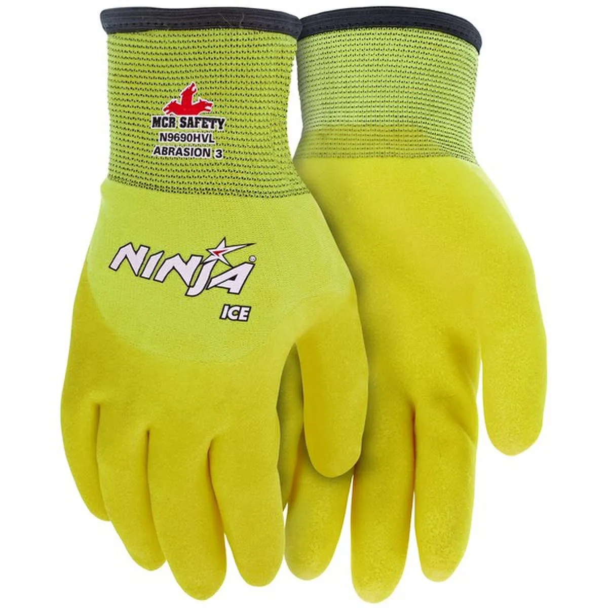 N9690HVS MCR Safety Ninja Gloves, Small, Nylon/Acrylic, Yellow