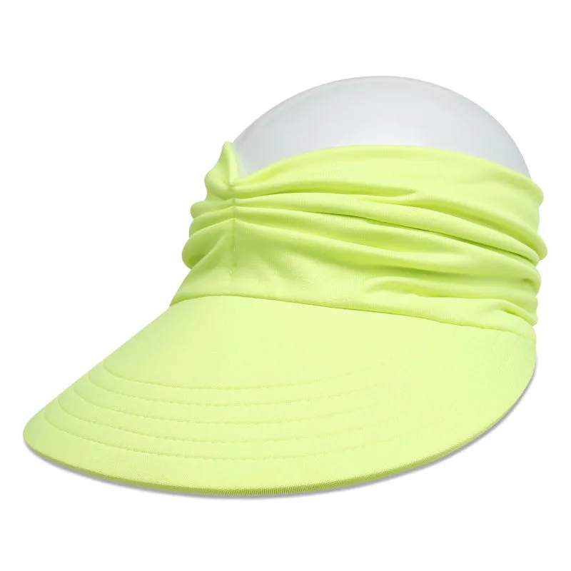 Open Top Chic Summer Sun Visor Ponytail Hat