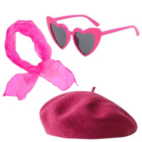 Pink Beret Set