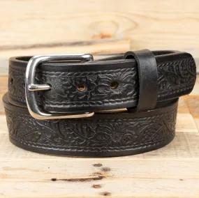 Rope Floral Black Belt