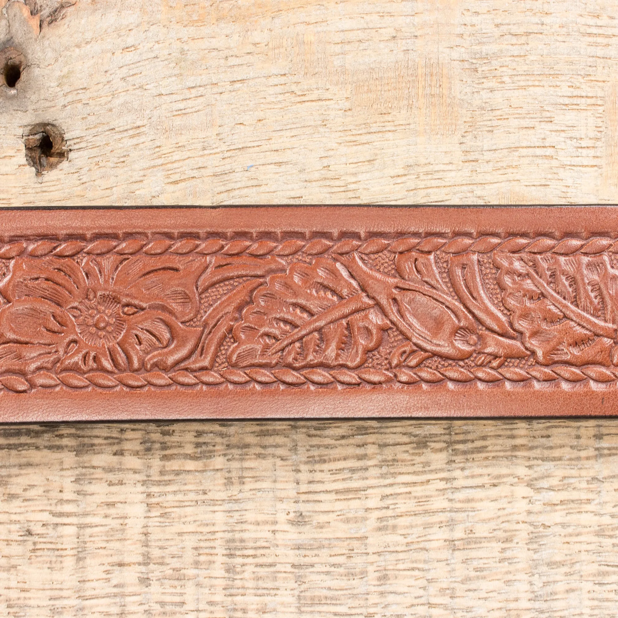 Rope Floral Brown Belt